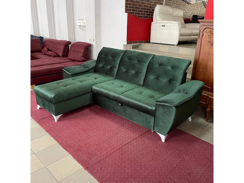  Розкладний диван з нішею тканина велюр