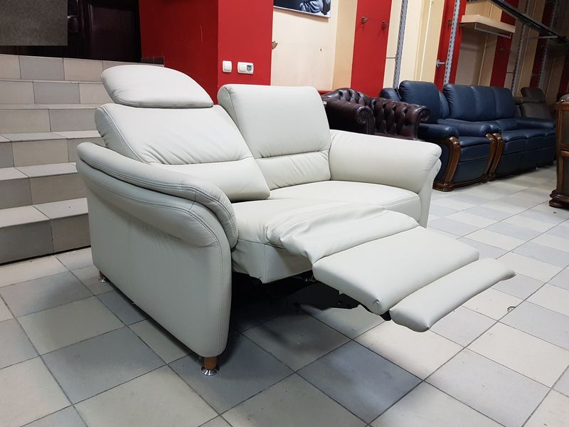 Новый кожаный диван натуральная кожа релакс "реклайнер" шкіряний диван